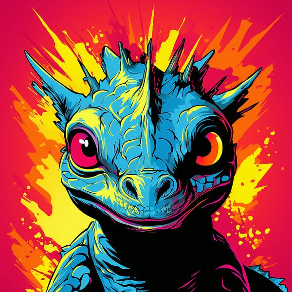 Pop Art Baby Dragon by Karina Brouwer