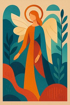 Illustration géométrique d'un ange. sur Johannes