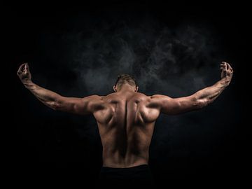 Bodybuilder with Smoke by Art By Dominic