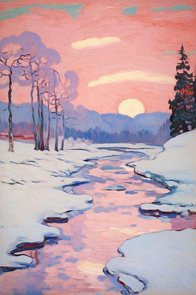 Rose d'hiver par Peinture Abstraite