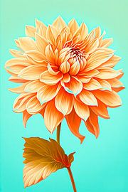 Dahlia d'été sur Vlindertuin-Art