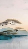ZEN Kunst Drieluik (1): Japans berglandschap