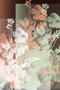 Abstracte bloemen in lagen van Studio Allee
