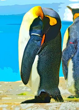 Sleeping penguin van Leopold Brix