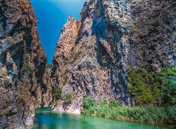 Waterval Stromend Water Tussen De bergen Kapuz Canyon van Nature Life Ambience