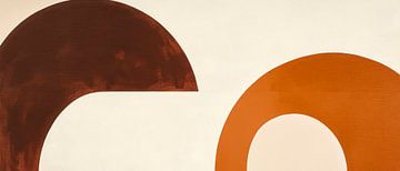 Geometrische vormen in aardetinten van Poster Art Shop