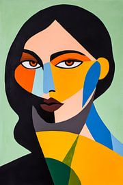 Colourful facial interpretation by Poster Art Shop