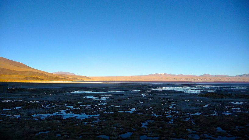 'Zonsondergang zoutvlakte', Bolivia von Martine Joanne