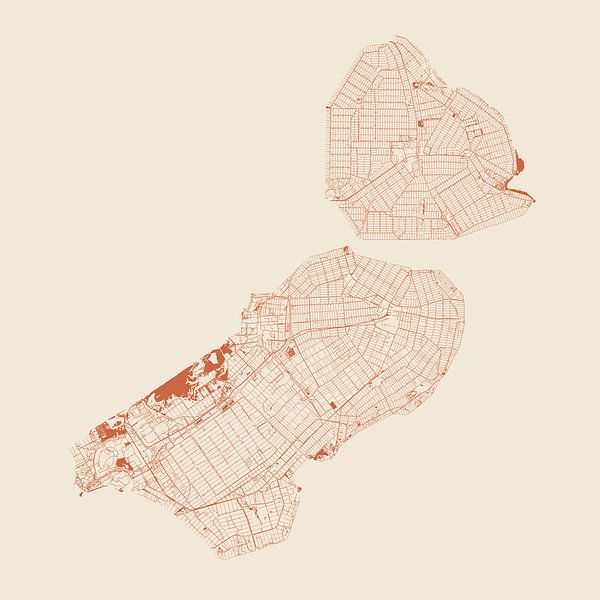 Waters of Flevoland by Maps Are Art