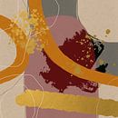 Abstract Geometric Organic Shapes And Lines in Gold, Pink and Beige. by Dina Dankers thumbnail