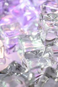 Eiswürfel im Farbreflex