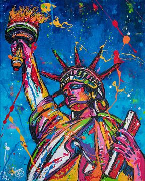 Vrijheidsbeeld Amerika van Happy Paintings