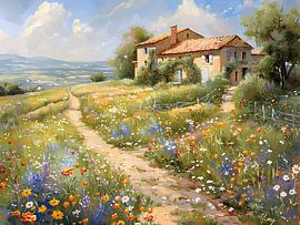 Landseite Blumenfelder von Littlewhitecat