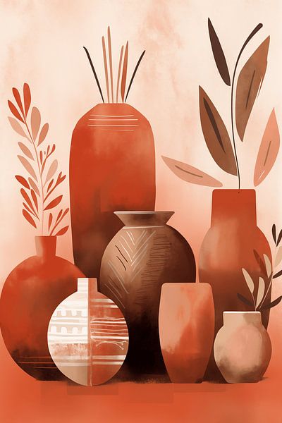 Terracotta vases by Lisa Maria Digital Art 