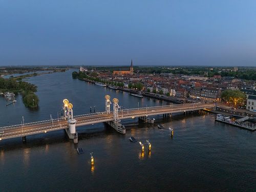 Kampen lente zonsondergang luchtfoto