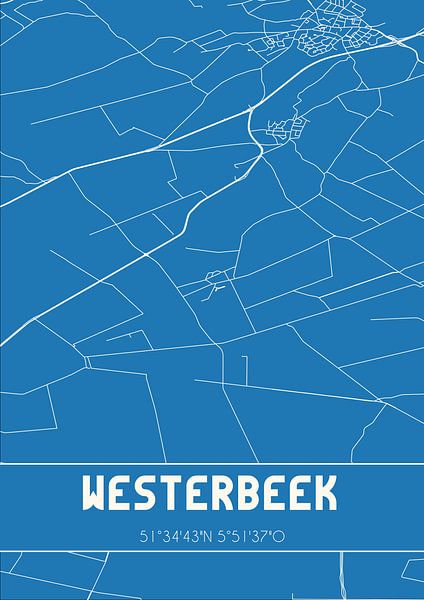 Blueprint | Map | Westerbeek (North Brabant) by Prints of Place