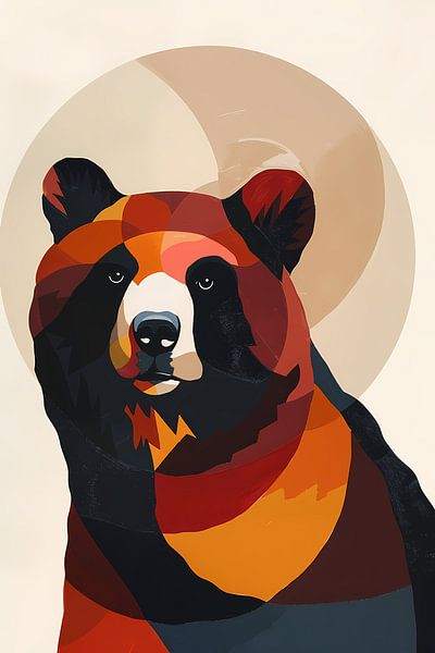 Abstract Bear in the Moonlight by Imperial Art House