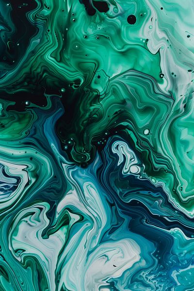 Emerald green waves of harmony by artefacti