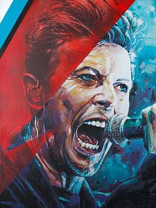 David Bowie schilderij van Jos Hoppenbrouwers