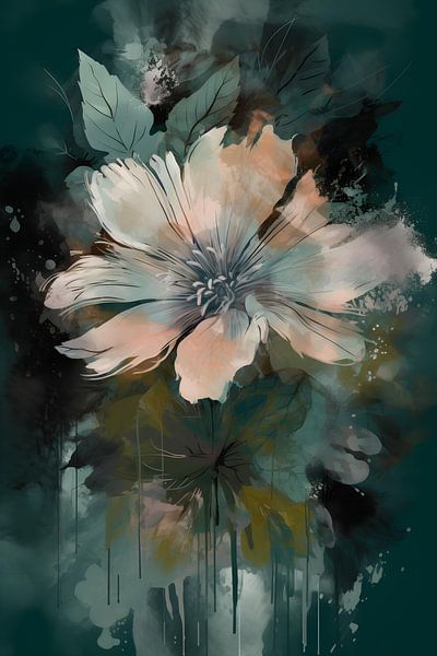 Abstracte bloemen van NJ Midnight Studio