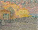 Huizen in de zon, Villefranche-sur-Mer, Henri Le Sidaner van Meesterlijcke Meesters thumbnail