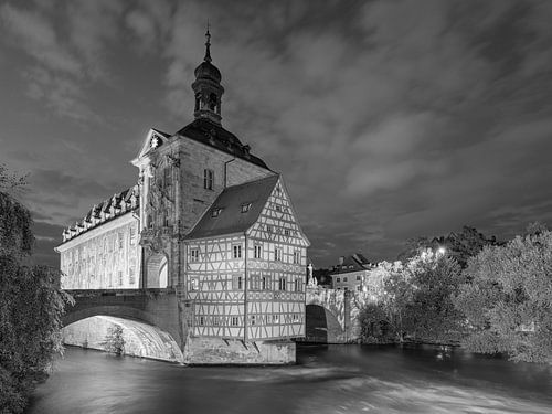 Ancienne mairie de Bamberg noir et blanc sur Michael Valjak