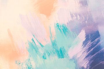 Pastel-coloured abstraction - soft patterns by Poster Art Shop