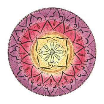 Mandala "Oriental Glitter Sinnlichkeit" handgemalt