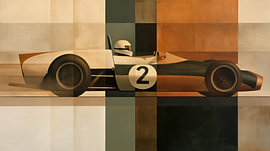 Retro Racing Car Design by Wall Wonder