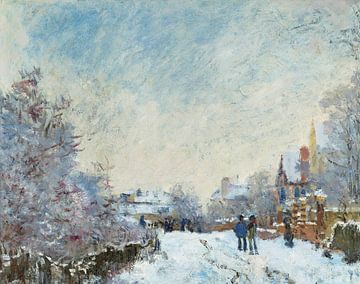 Claude Monet,Scène de neige près d'Argenteuil, 1875