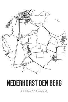 Nederhorst den Berg (Noord-Holland) | Landkaart | Zwart-wit van Rezona