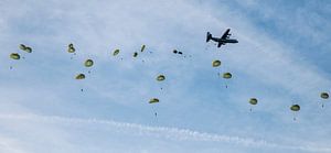 Des parachutistes tombent sur la bruyère ginkel sur ChrisWillemsen