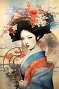 Geisha with flower crown by Peter Balan thumbnail