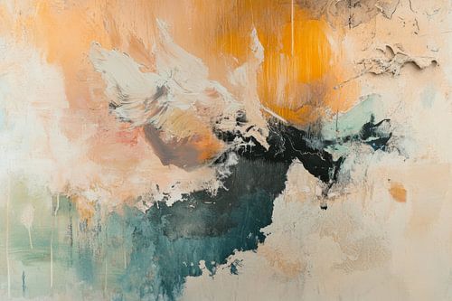 Abstrakter Flug in warmer Strömung Natur und Bewegung