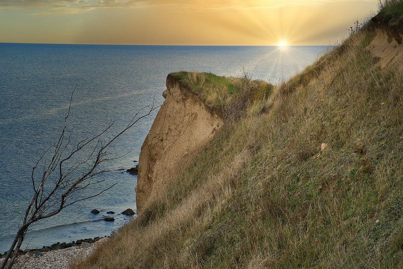 Cliff on the Kattegat in Denmark. Sea and clouds by Martin Köbsch