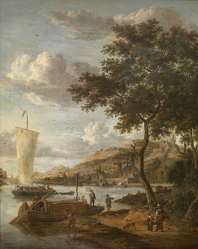 Gezicht op de Necker, Jacobus Storck