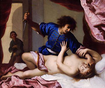 De verkrachting van Lucretia door Felice Ficherelli. Verbeterde versie van Frank Zuidam