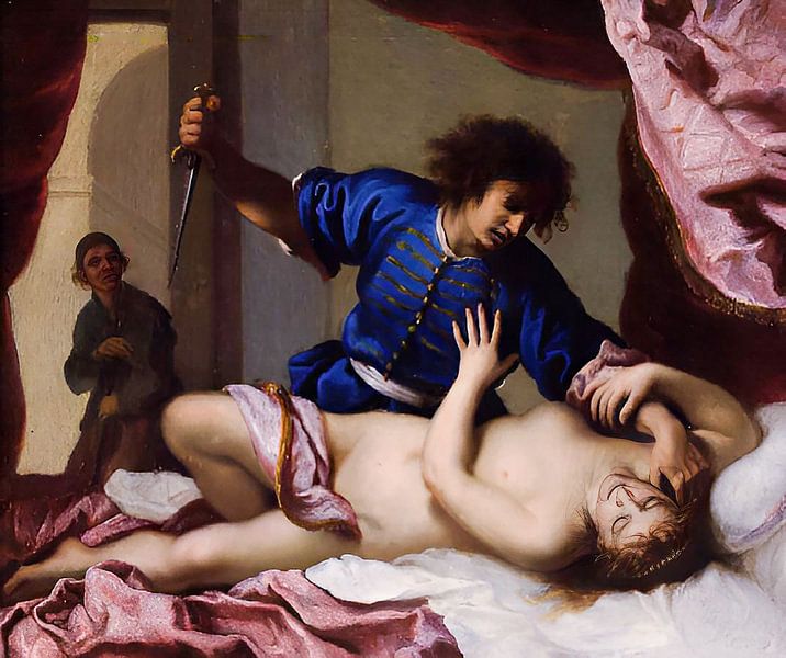 De verkrachting van Lucretia door Felice Ficherelli. Verbeterde versie van Frank Zuidam