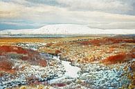 Isländische Schneelandschaft von Frans Blok Miniaturansicht