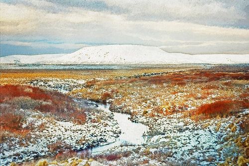 Icelandic snow landscape