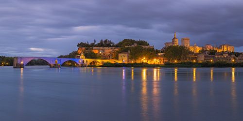 Panorama en zonsondergang In Avignon, Frankrijk