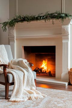 Cosy fireplace by Poster Art Shop