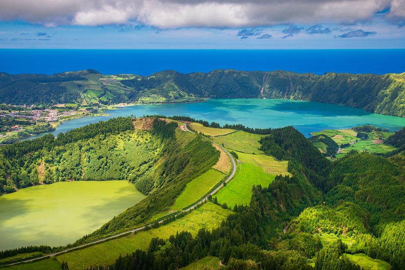 crater lakes of Sete Cidades by Antwan Janssen