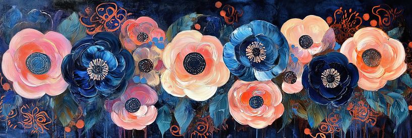 Expressieve Bloementuin Schilderij van De Mooiste Kunst