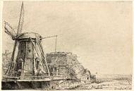 Rembrandt van Rijn, der Windmühle von Rembrandt van Rijn Miniaturansicht