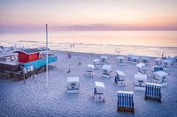 Beach chairs in the evening light on Sylt