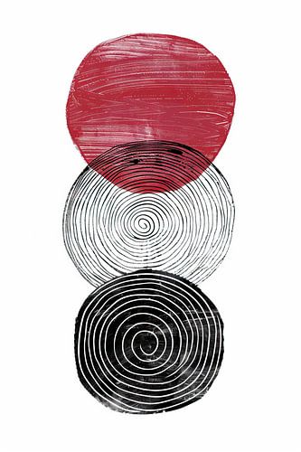 Peinture moderne scandinave colorée