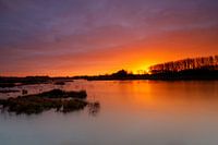 sunrise during a cold autumn morning