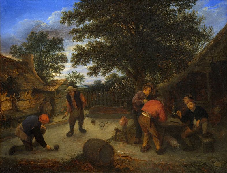Game of Ringball, Adriaen van Ostade by Masterful Masters
