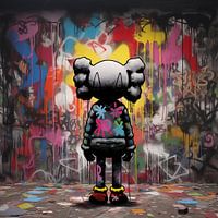 Ode to Icons A High Quality Drawing of KAWS, Banksy and Iconic Pop Culture References